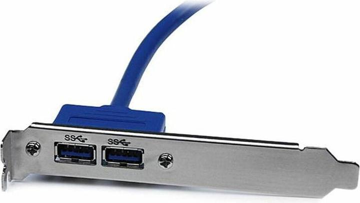 Produktbild StarTech 2 Port USB 3.0 A Buchse Slotblech - USB 3 Pin Header Slotblech Konsole (50 cm)