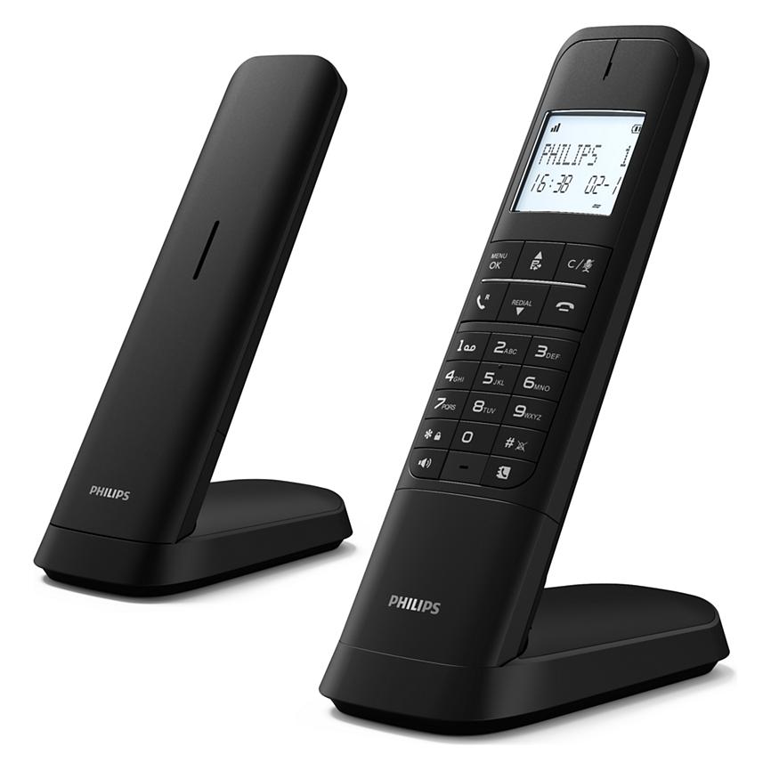 Philips Telefono Senza Filo DECT, Telefon, Schwarz
