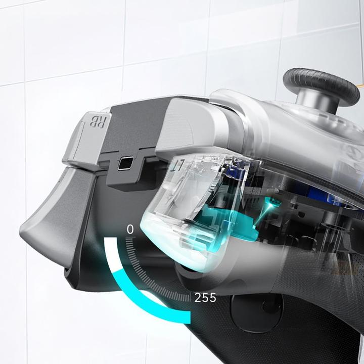 Produktbild Machenike G5Pro Max Kabelloser Gamecontroller mit Ladestation – Grau (Android, iOS, PC, Switch, Switch 2, Windows)