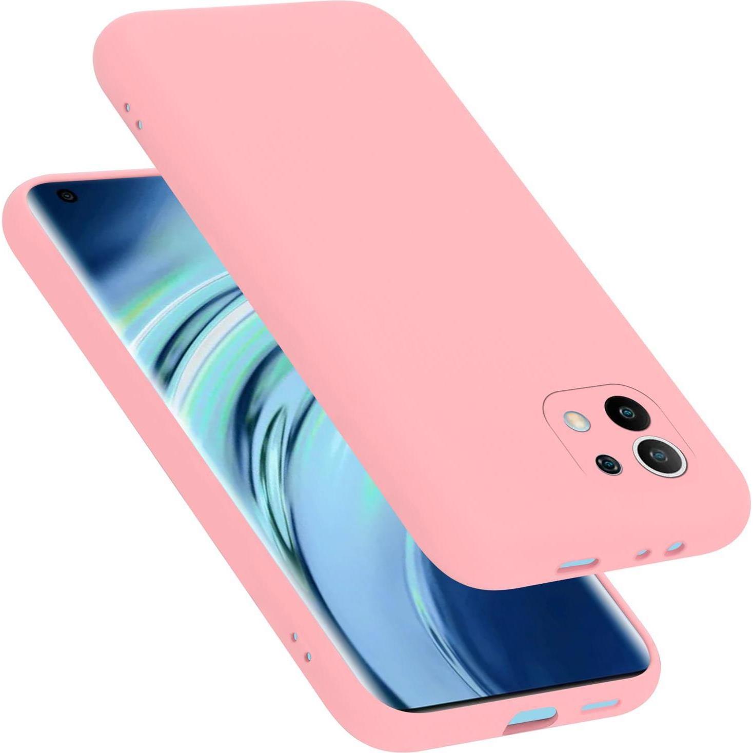 Cadorabo TPU Liquid Silicone Case Cover (Xiaomi Mi 11 5G), Smartphone Hülle, Rosa