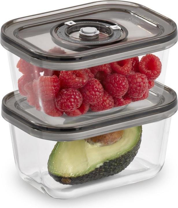 Produktbild Caso VacuBoxx Eco-Duo S Glass vacuum containers with plastic lid, 0.5 L, 2 pcs (1 l)