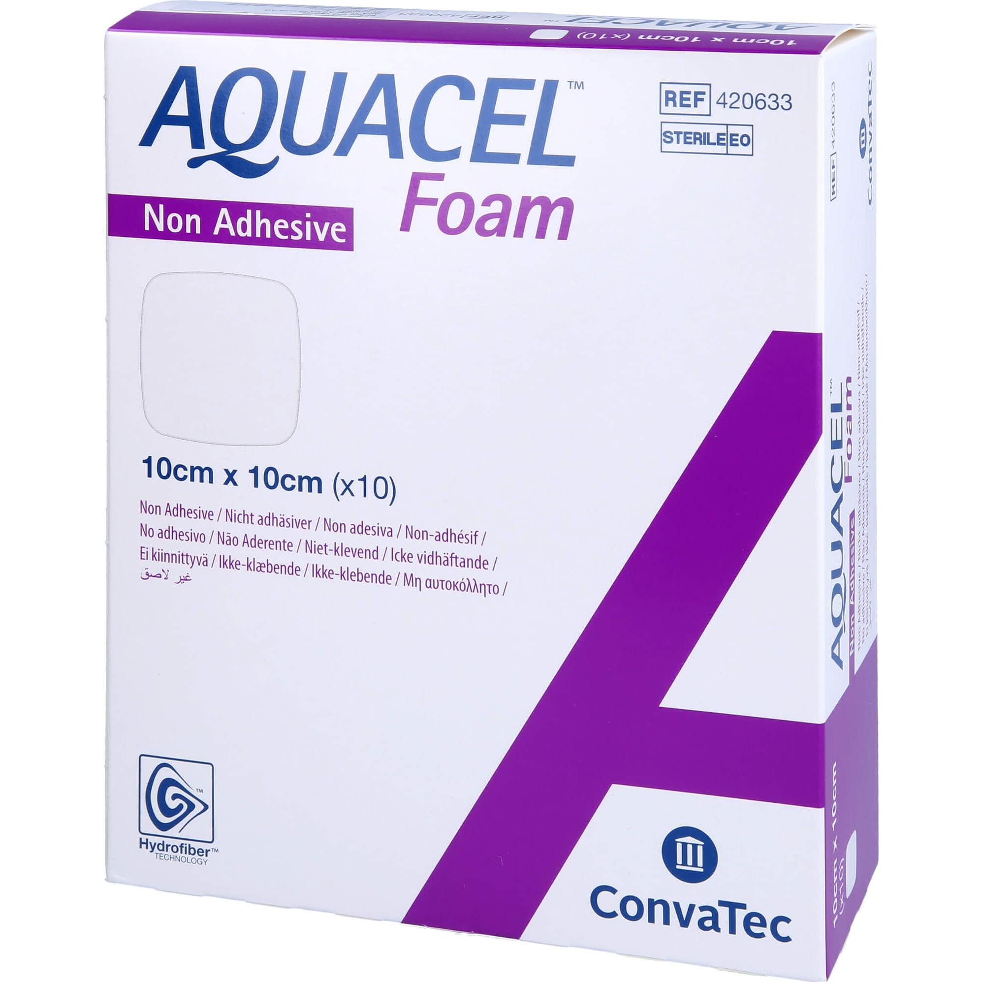 Aquacel Ag, Verbandsmaterial, Schaumverband nicht-adhäsiv 10x10cm