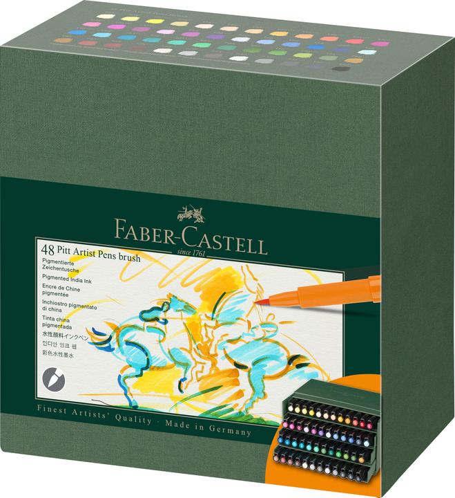 Actual product image Faber-Castell Ink Drawer Pitt Artist Pen (48 x)