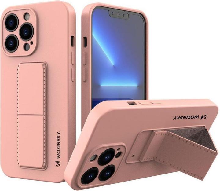 Produktbild Wozinsky Kickstand Case iPhone 13 mini pink silicone case with stand (Apple iPhone 13 mini)