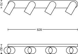 Immagine prodotto Philips myLiving 5058430PN Faretto di illuminazione di superficie GU10 LED (GU10)