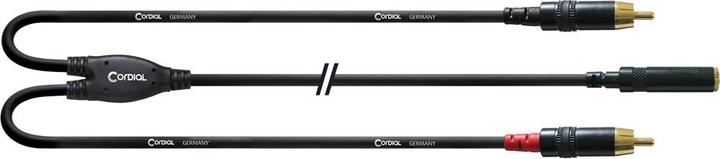 Produktbild Cordial CFY 0.3 YCC - Y-Kabel 3.5mm Klinken-Buchse - Stereo-Cinch (0.30 m, 3.5mm Klinke (AUX), Cinch)