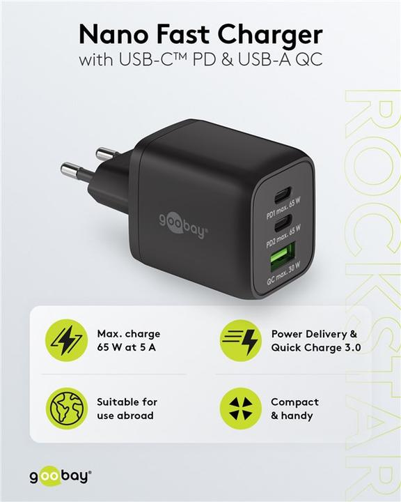 Produktbild Goobay Multiport Schnellladegerät (65 W)