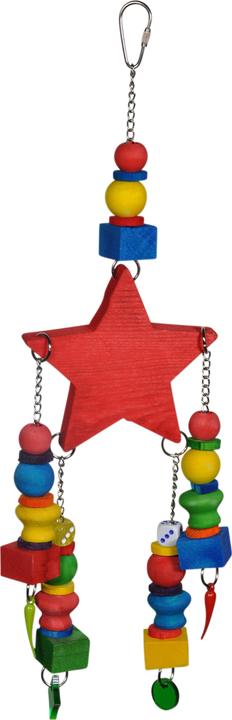 Vadigran Oiseau Jouet Étoile rouge multi couleur 40cm