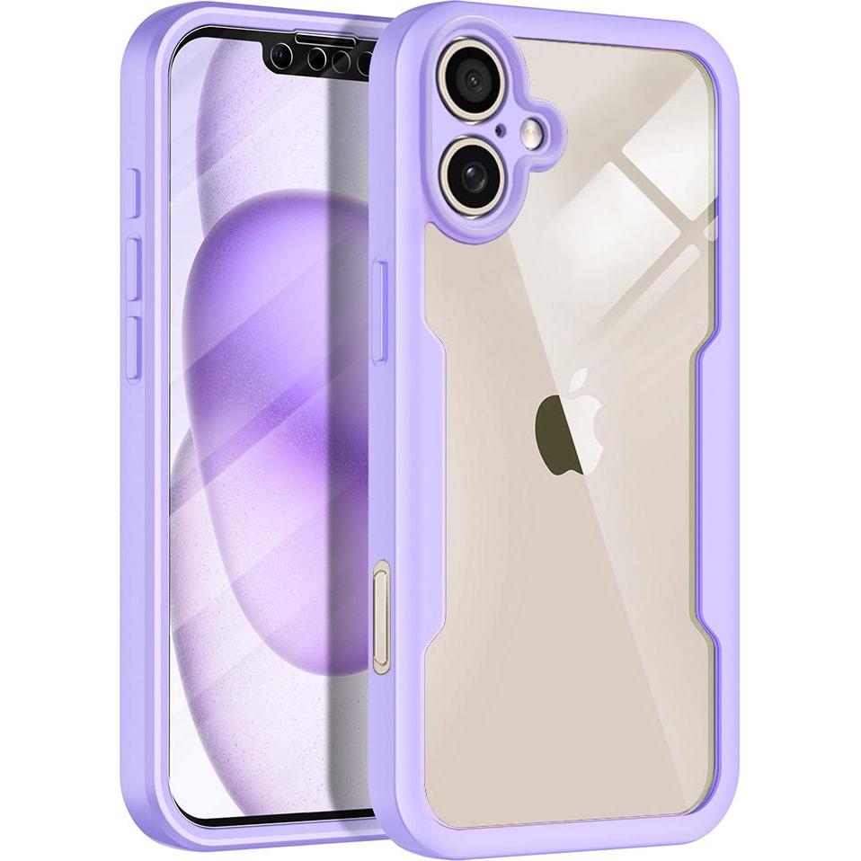 Techsuit - ColorVerse 360 Series + Screen Protector - iPhone 17 - Purple (Apple iPhone 17), Cover smartphone, Viola