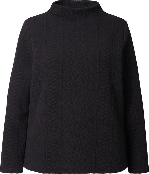 Produktbild Ulla Popken Jacquard-Sweatshirt, Stehkragen, Langarm (54)