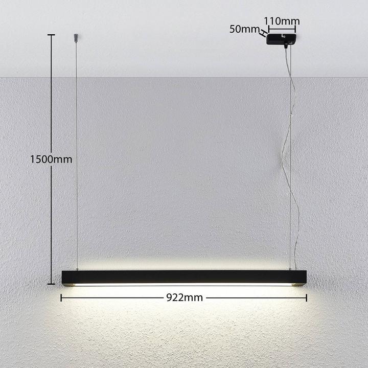 Produktbild Arcchio Cuna Pendelleuchte L92 Black (2200 lm)
