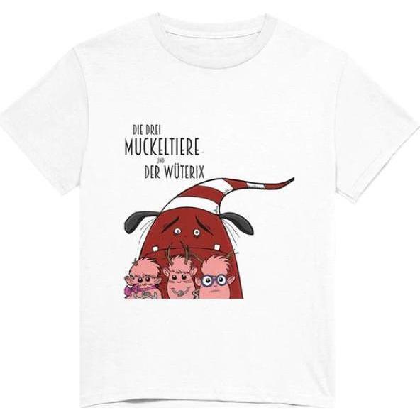 MoonWalker, Jungen, Shirt, Mattern:Kinder T-Shirt Drei Muckeltier, Weiss, (104)