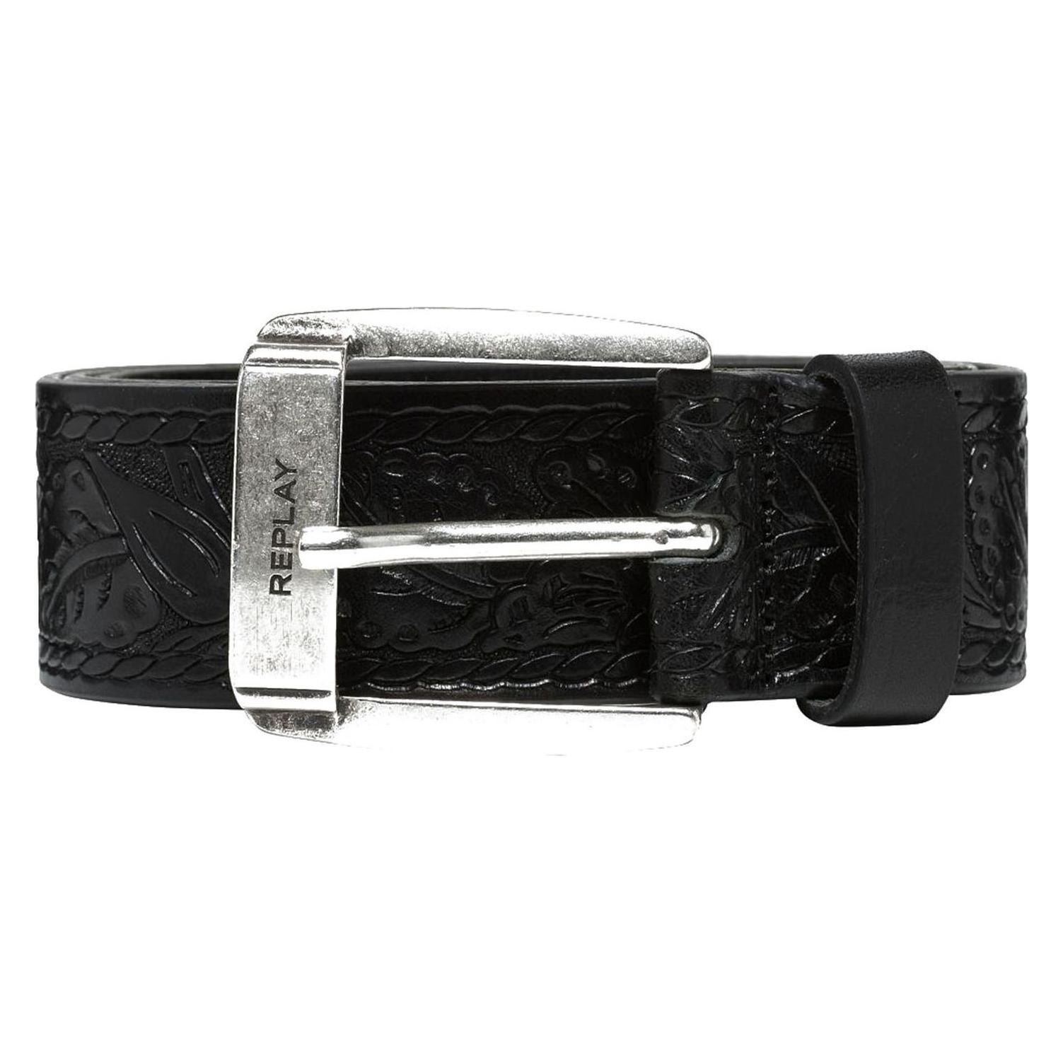 Replay, Unisex, Gürtel, Belt, Schwarz, (90)