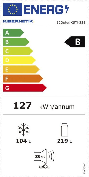 Etichetta energetica Kibernetik FSP Eco (323 l)
