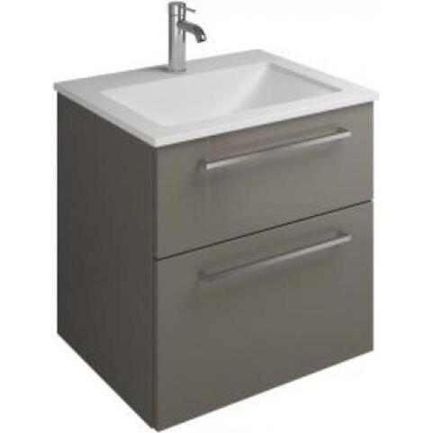 burgbad, Badmöbelset, Eqio Mineralguss-Waschtisch inklusive Waschtischunterschrank, Breite 620 mm