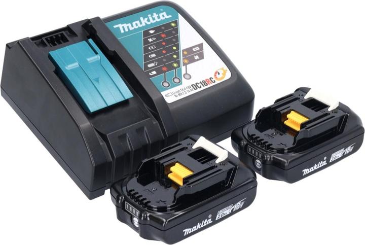 Actual product image Makita DCF 301 RA Battery fan 18 V 33 cm + 2x battery 2.0 Ah + charger