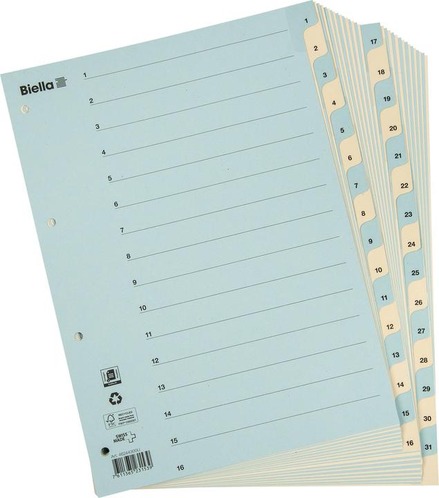 Actual product image Biella Register cardboard blue/yellow