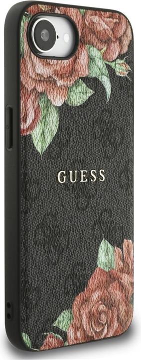 Immagine prodotto Guess Case 4G Flowers Print MagSafe for iPhone 16e black (Apple iPhone 16e)
