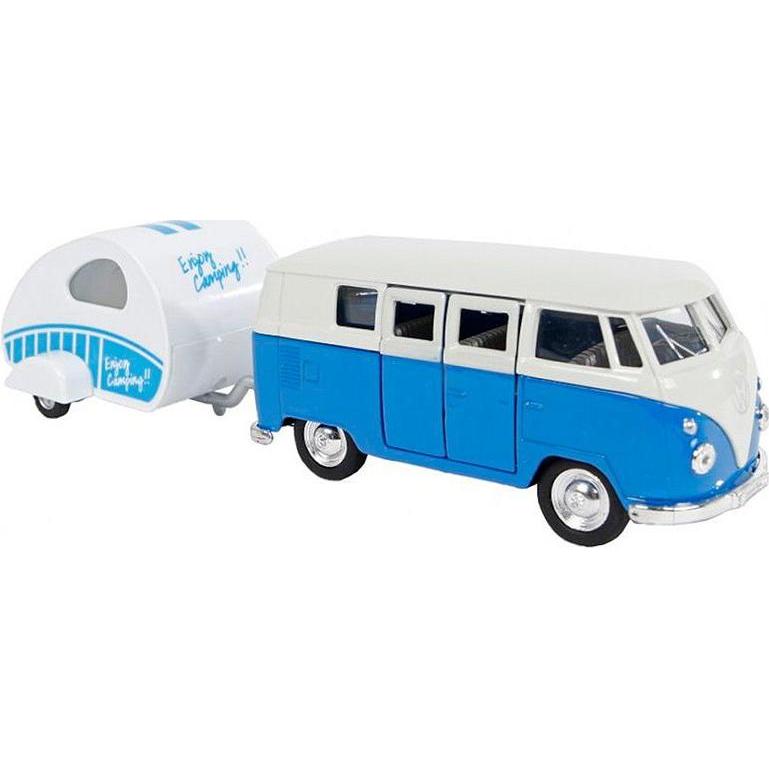 Thumbnail - Kids Globe Farming VW T1 1963 mit Wohnwagen