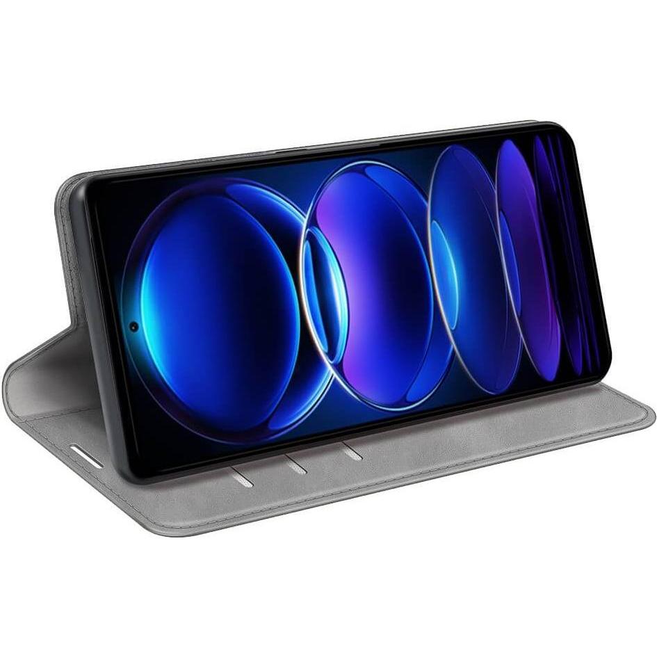 Thumbnail - Cover-Discount Xiaomi Poco X5 Pro - Stand Flip Case Hülle grau (Xiaomi Redmi Note 12 Pro 5G, Xiaomi Poco X5 Pro), Smartp...