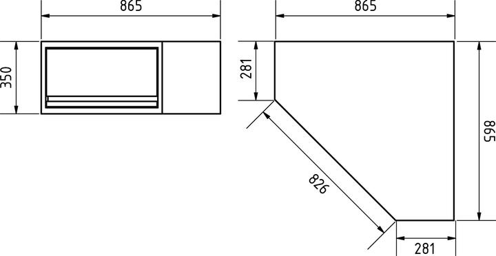 Produktbild Kraftwerk Eck-Oberschrank (83 cm, 35 cm)