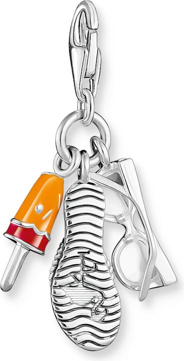 Immagine prodotto Thomas Sabo Ciondolo con occhiali da sole, infradito e gelato, argento (Argento 925, Smalto)