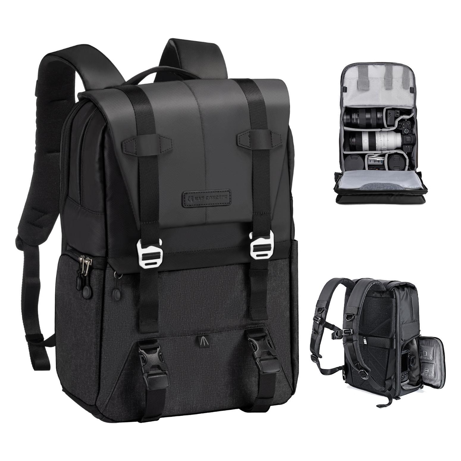 K&F Concept Backpack 20L Urban Wander 01 (Dark Grey) (Fotorucksack, 20 l), Kameratasche, Grau