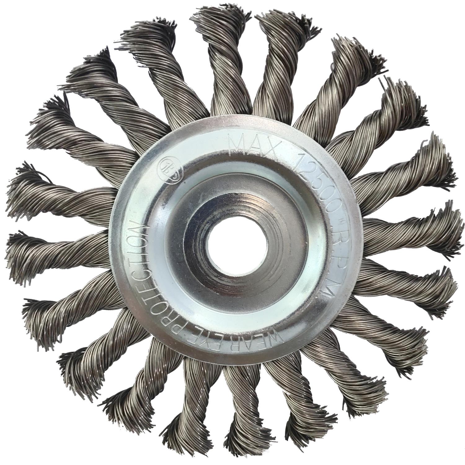 KS Tools, Schleifmittel, Rostfreie Stahldrahtrundbürste 0,5mm, Ø 125mm