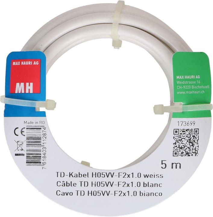 Produktbild Max Hauri TD-Kabel H05VV-F2X1.0 (5 m)