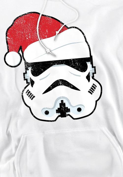 Actual product image Star Wars Mens Stormtrooper Santa Christmas Hoodie (S)