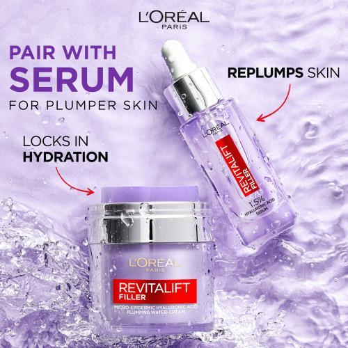 Image du produit L'Oréal Paris Revitalift Filler HA Crème à l'eau repulpante (50 ml, Crème de jour)