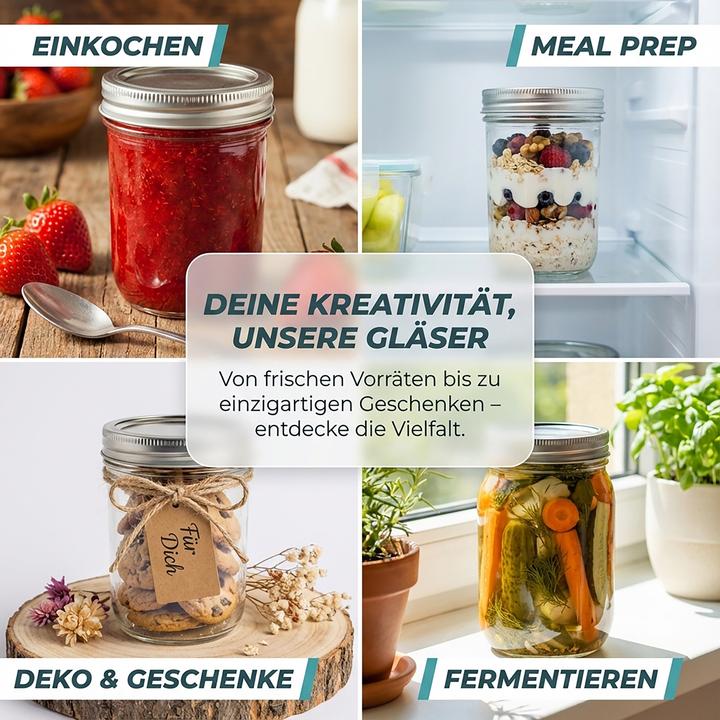 Actual product image Relaxdays Preserving jar set (8 pcs., 0.25 l)