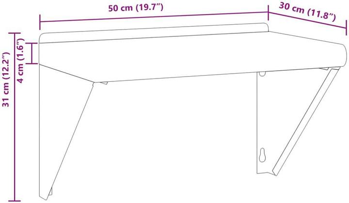 Produktbild vidaXL Wandregal (30 x 30 x 31 cm)