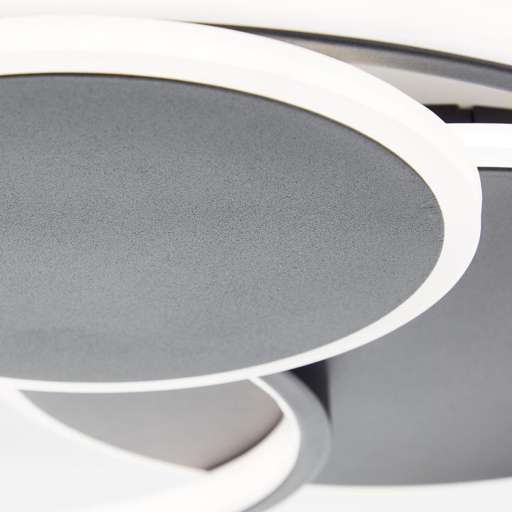 Image du produit Brilliant Runda - Plafondlamp - LED 51,5W - 3000K-6000K - Zwart (5200 lm)