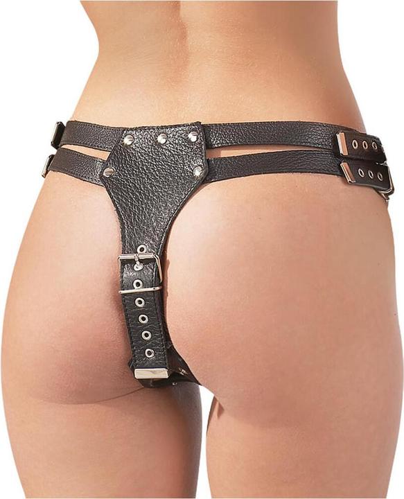 Actual product image Zado Leather String With 3 Dildos