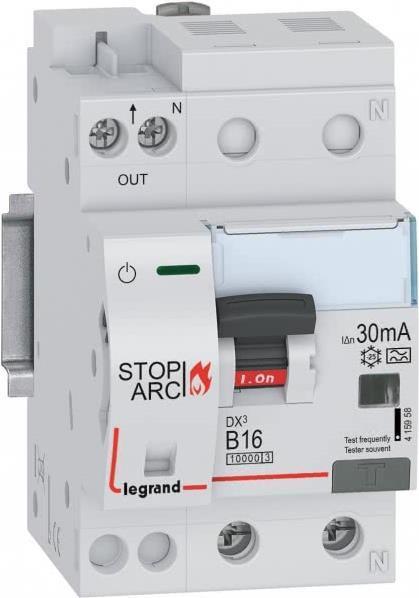 Legrand Fire protection switch Dx3 415958 AFDD B16A 1P+N 0,03A with FI/L