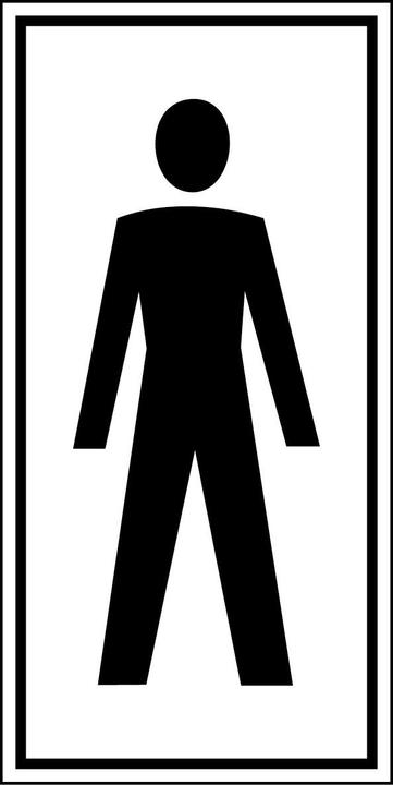 Actual product image Brady PIC 466-075X150-B7541 (BRANDED), Signs - Toilet for men