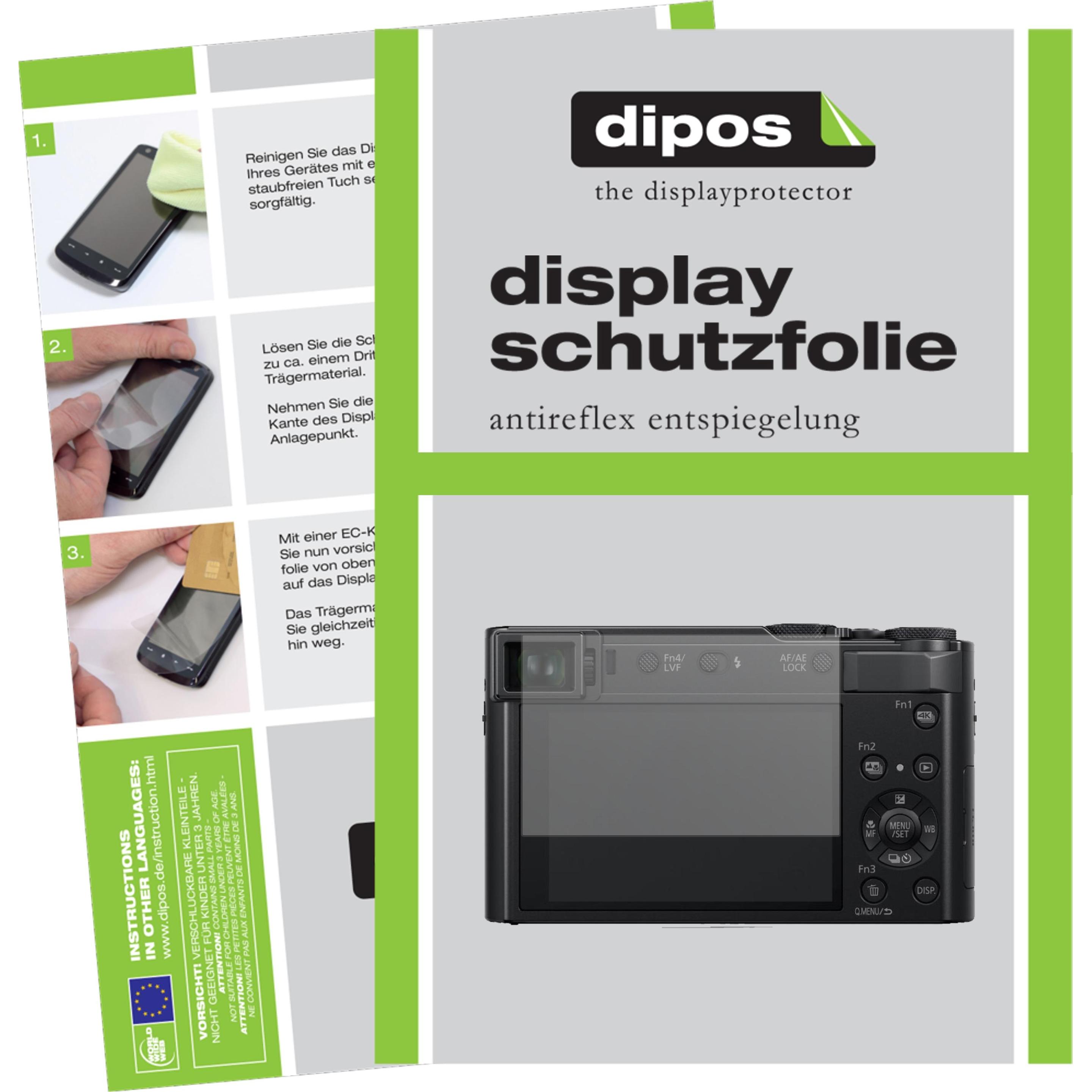 Thumbnail - Dipos Displayschutzfolie Antireflex (Displayschutz, Lumix DC-TZ202), Kameraschutz, Transparent