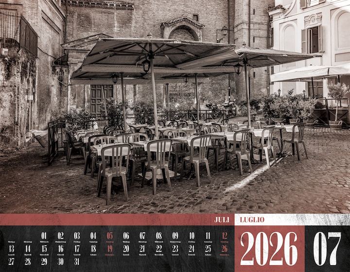 Produktbild La Dolce Vita - Italienische Lebensart Kalender 2026 (54 x 42 cm, Harter Einband, Italienisch, Deutsch)