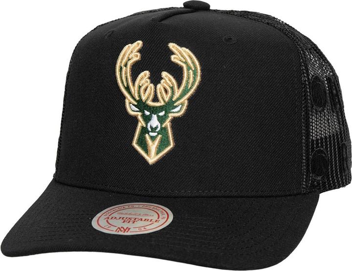 Produktbild Mitchell & Ness Mesh Trucker Cap MONOGRAM Milwaukee Bucks (One Size)