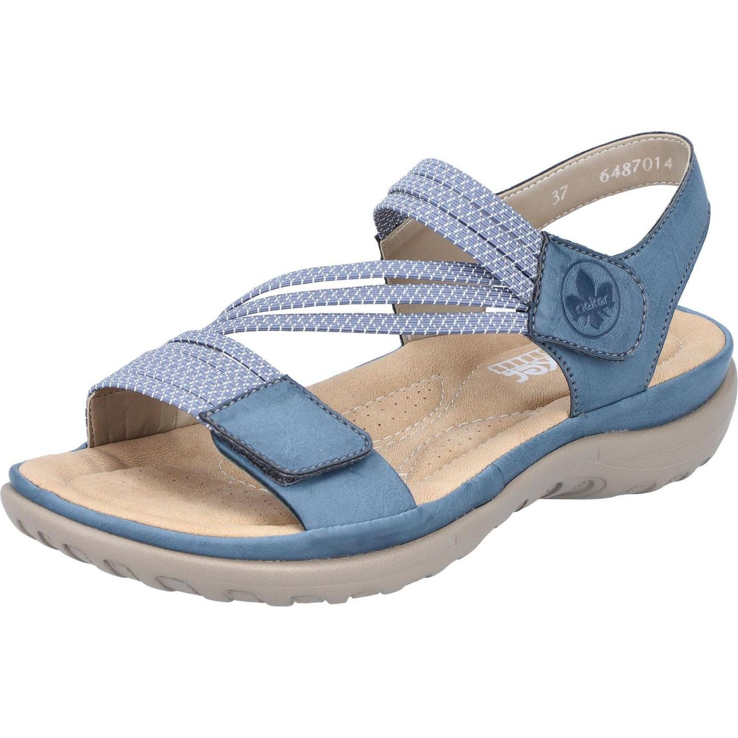 Rieker, Damen, Sandalen, Sonne, Blau, (36)