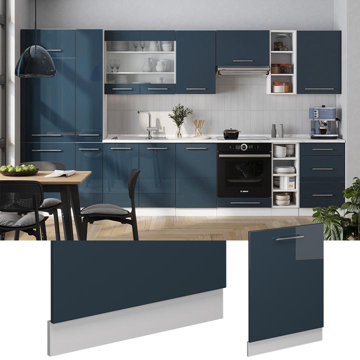 Actual product image Vicco Frontblende Fame-Line, Dunkelblau Hochglanz/Weiss, 60 cm ohne Arbeitsplatte