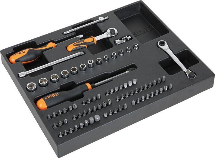 BETA 024240085 24240085 T85 Bit-Set 81-teilig für Schlitz, Torx, Phillips®, Pozidrive 1/4".