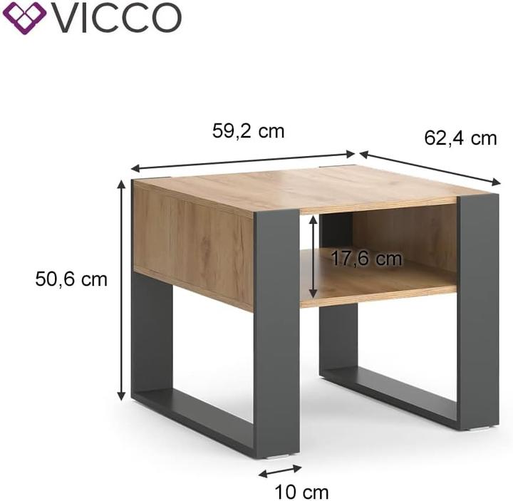 Image du produit Vicco Couchtisch (59.20 x 59 x 51 cm)