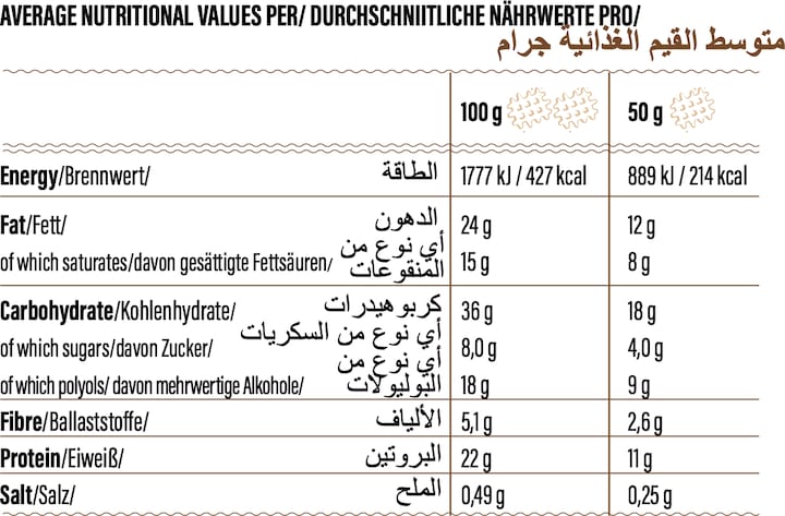 Nutritional values and ingredients Go Fitness Protein waffle (Vanilla, 1 pcs., 600 g)