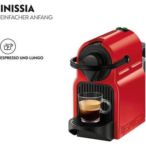 Thumbnail - Krups Nespresso Inissia, Kapselmaschine, Rot