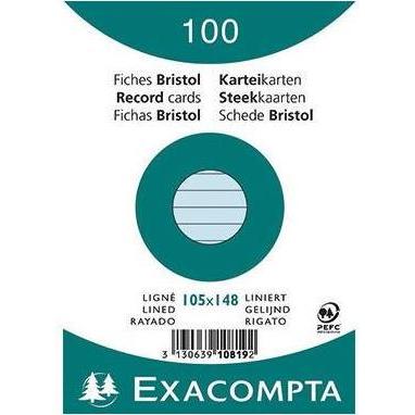 Exacompta, Karteikarten, Karteikarten (105 x 148 mm, 205 g/m², 100 x)