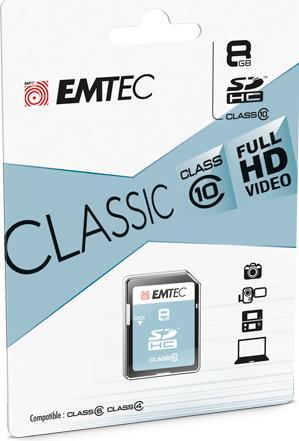 Produktbild Emtec Classic Flash-Speicherkarte (SD-Adapter inbegriffen) (8 GB, microSDHC, U3, UHS-I)