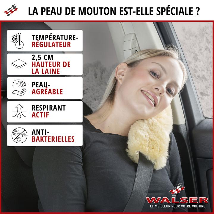 Produktbild Walser Gurtpolster Millie aus Lammfell, 2 Stück beige