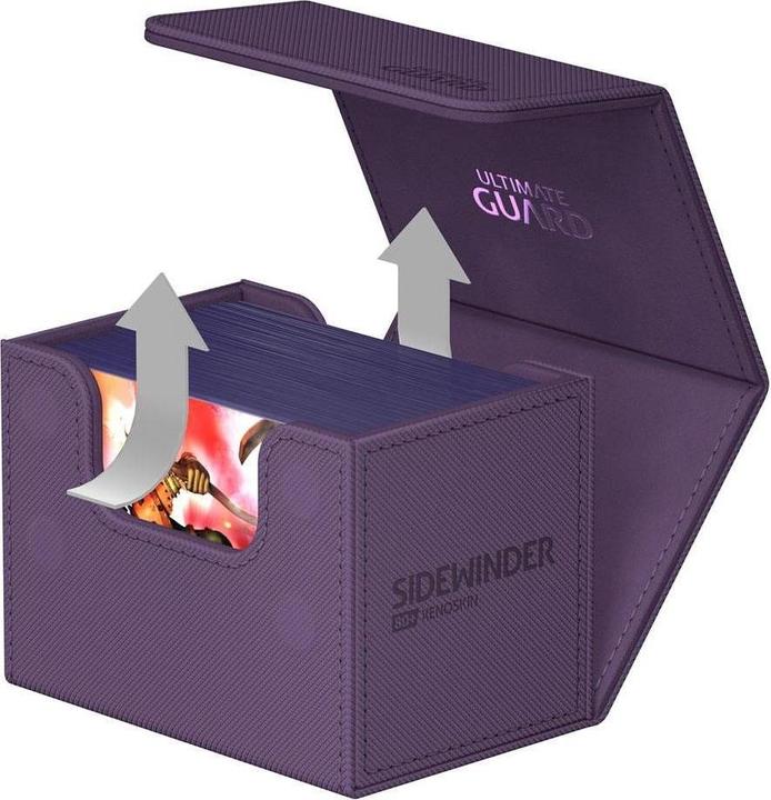 Actual product image Ultimate Guard Card Box XenoSkin Sidewinder Monocolor 80+ Purple